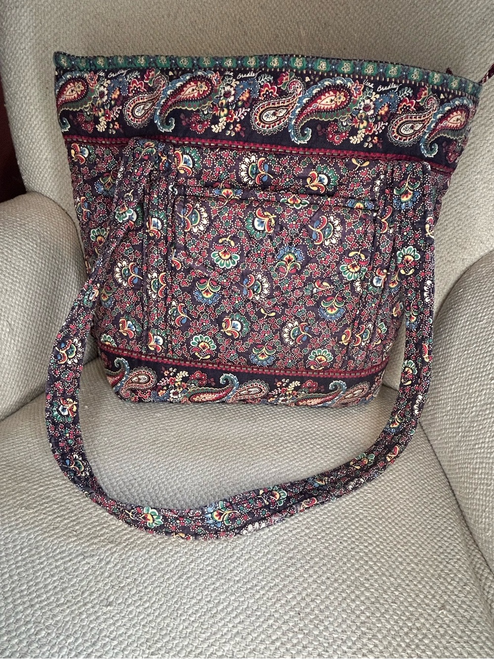 *SOLD* Vera Bradley Collette Black (Fall 1995) vintage villager tote